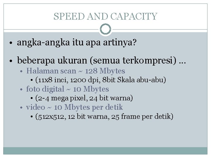 SPEED AND CAPACITY • angka-angka itu apa artinya? • beberapa ukuran (semua terkompresi). . SPEED AND CAPACITY • angka-angka itu apa artinya? • beberapa ukuran (semua terkompresi). .