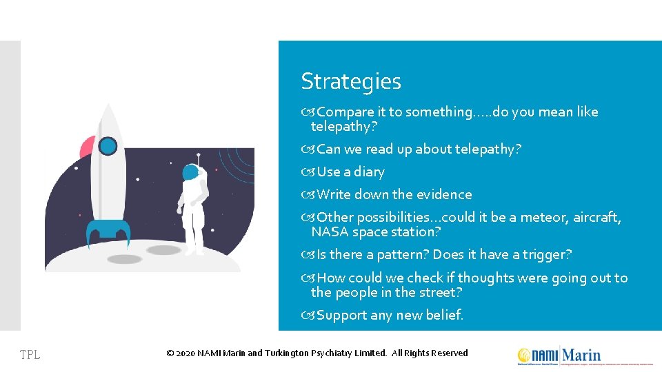 Strategies Compare it to something…. . do you mean like telepathy? Can we read