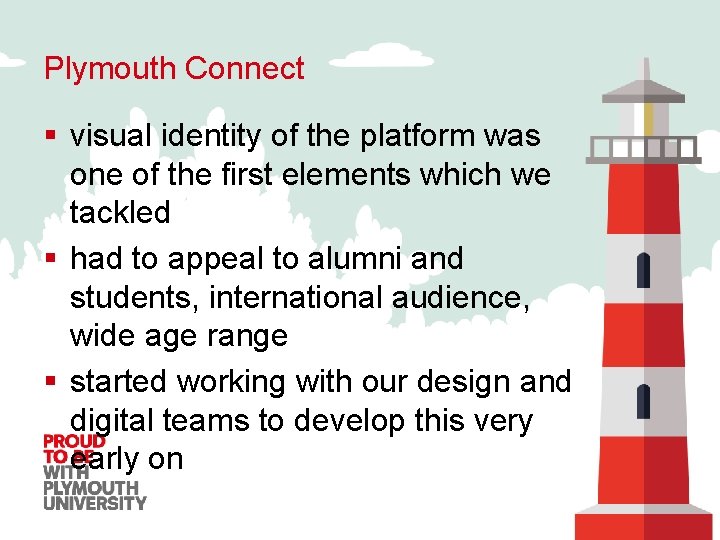 Plymouth Connect § visual identity of the platform was one of the first elements