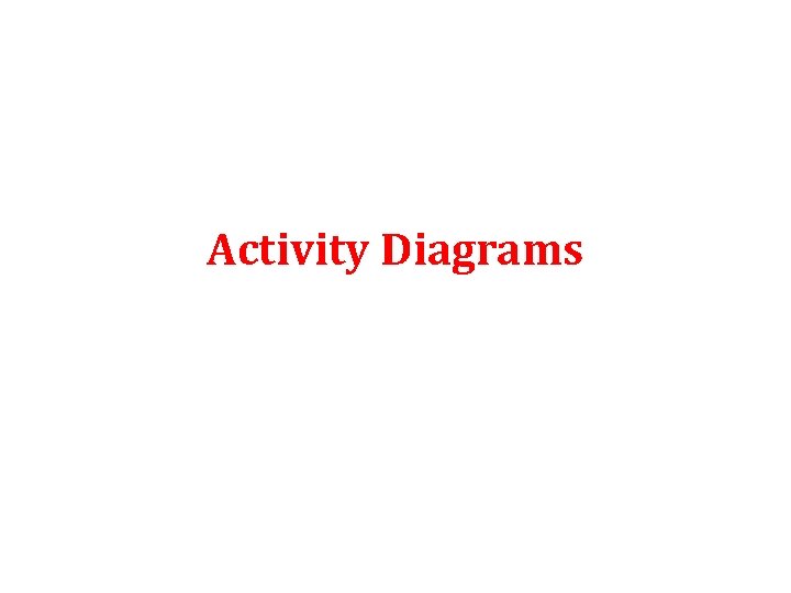 Activity Diagrams Activity Diagrams