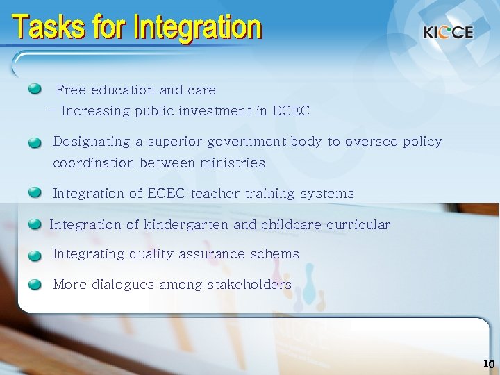 Free education and care - Increasing public investment in ECEC Designating a superior government