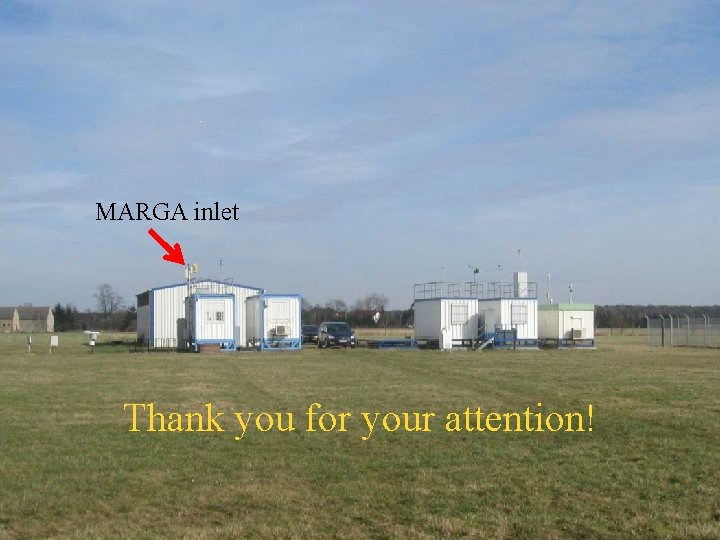 MARGA inlet Thank you for your attention! 