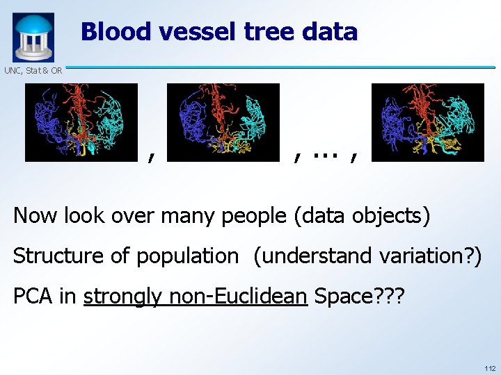 Blood vessel tree data UNC, Stat & OR , , . . . ,