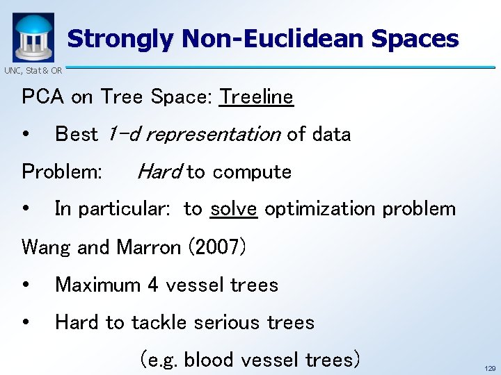 Strongly Non-Euclidean Spaces UNC, Stat & OR PCA on Tree Space: Treeline • Best