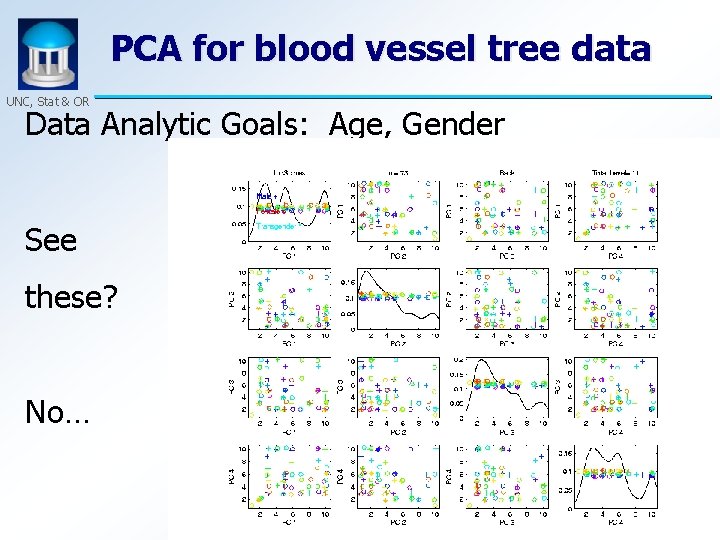 PCA for blood vessel tree data UNC, Stat & OR Data Analytic Goals: Age,