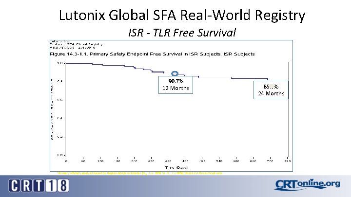 Lutonix Global SFA Real-World Registry ISR - TLR Free Survival 90. 7% 12 Months