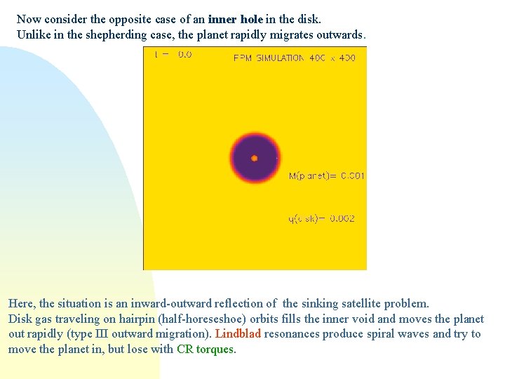 Now consider the opposite case of an inner hole in the disk. Unlike in