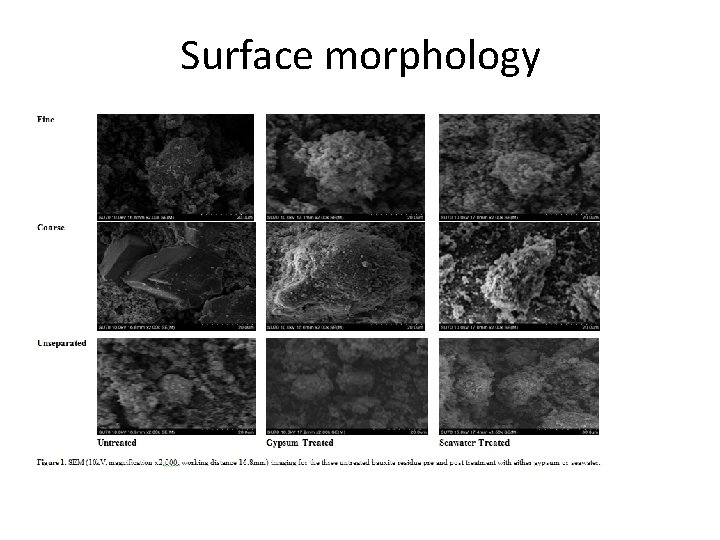 Surface morphology 