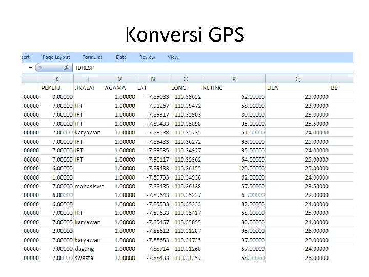 Konversi GPS 