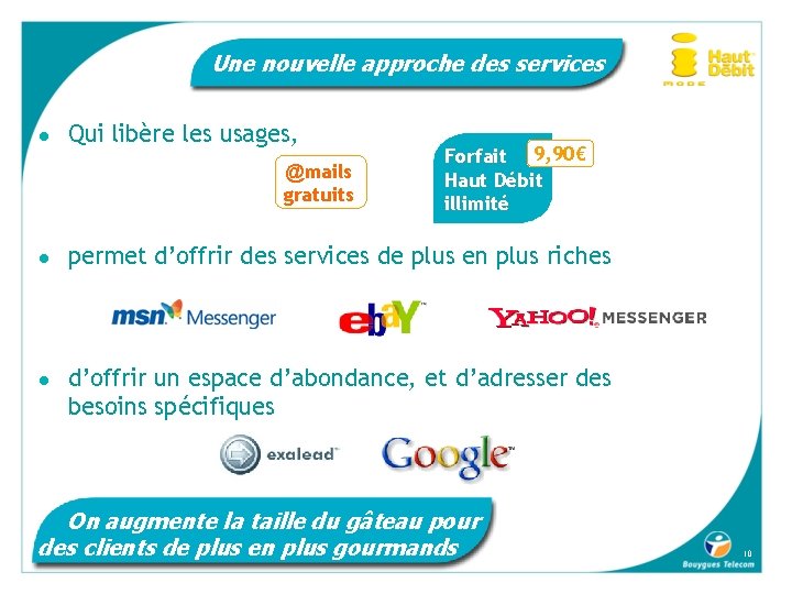 Une nouvelle approche des services l Qui libère les usages, @mails gratuits l l