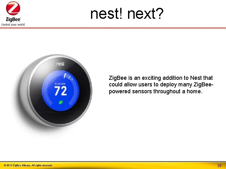 nest! next? Zig. Bee is an exciting addition to Nest that could allow users