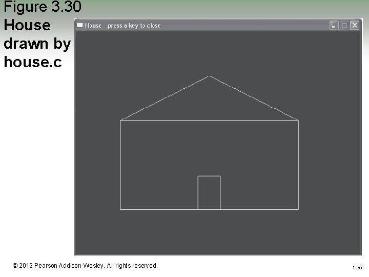 Figure 3. 30 House drawn by house. c 1 -35 © 2012 Pearson Addison-Wesley.