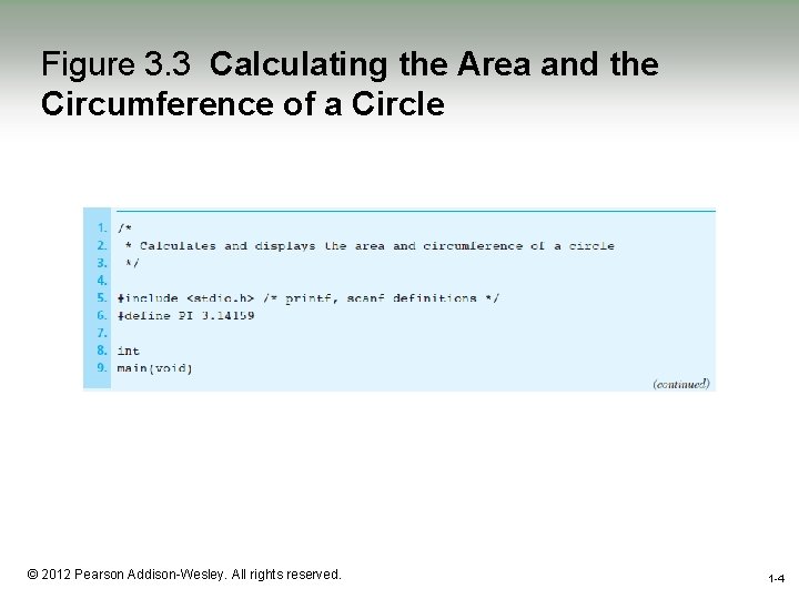 Figure 3. 3 Calculating the Area and the Circumference of a Circle 1 -4