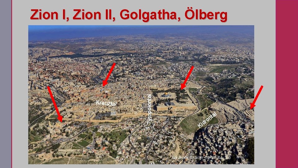 Kreuztal Tyropoiontal Zion I, Zion II, Golgatha, Ölberg l ta n ro d Ki