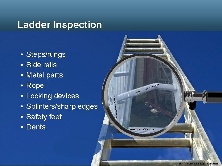 Ladder Inspection ge c . r Co erne of W o ner Co. Ima