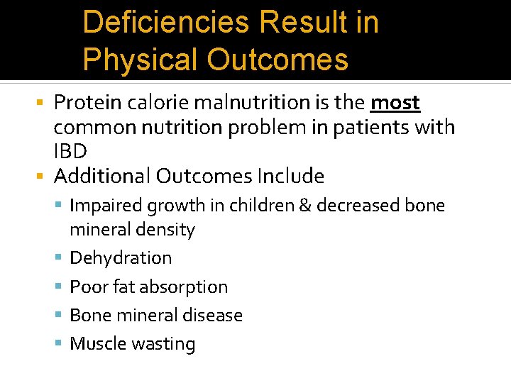 Food for Thought Diet Nutrition and Inflammatory Bowel