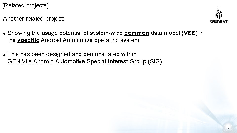 [Related projects] Another related project: Showing the usage potential of system-wide common data model