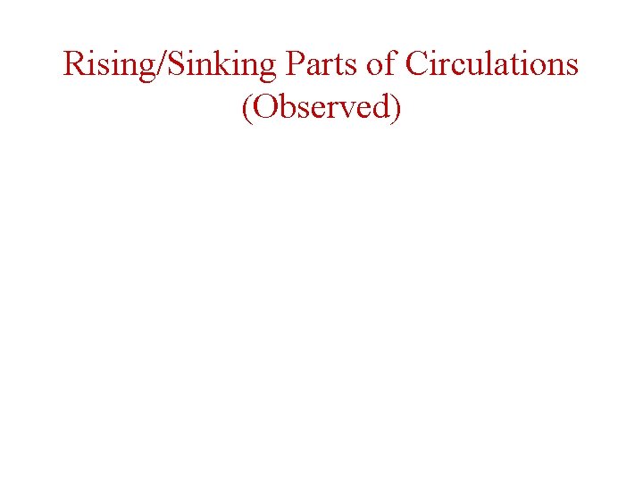 Rising/Sinking Parts of Circulations (Observed) 