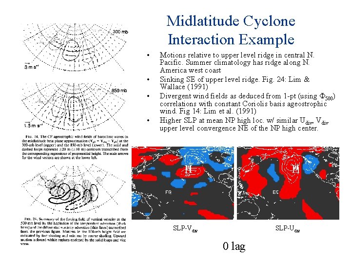 Midlatitude Cyclone Interaction Example • • Motions relative to upper level ridge in central