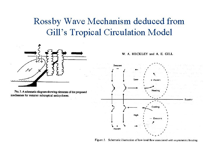 Rossby Wave Mechanism deduced from Gill’s Tropical Circulation Model 