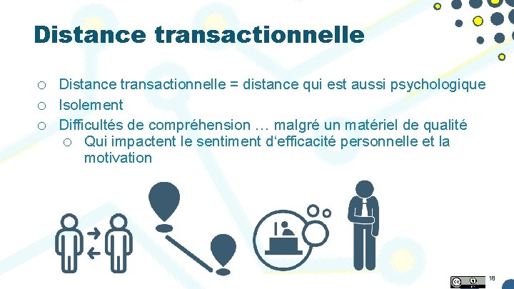 Distance transactionnelle o Distance transactionnelle = distance qui est aussi psychologique o Isolement o