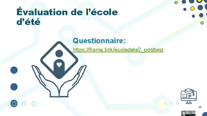 Évaluation de l’école d’été Questionnaire: https: //frama. link/ecoledete 2_posttest 53 