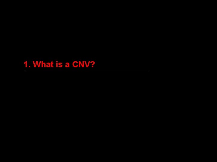 1. What is a CNV? 
