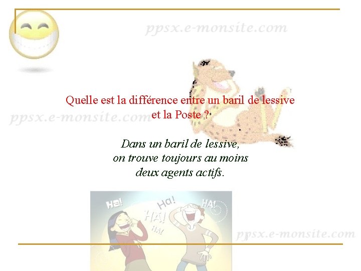 Quelle est la différence entre un baril de lessive et la Poste ? Dans