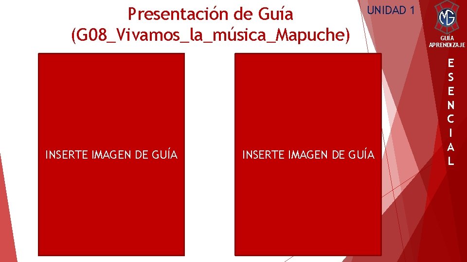 Presentación de Guía (G 08_Vivamos_la_música_Mapuche) INSERTE IMAGEN DE GUÍA UNIDAD 1 INSERTE IMAGEN DE
