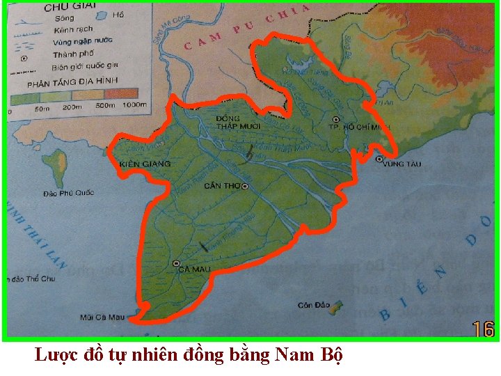 Lược đồ tự nhiên đồng bằng Nam Bộ 