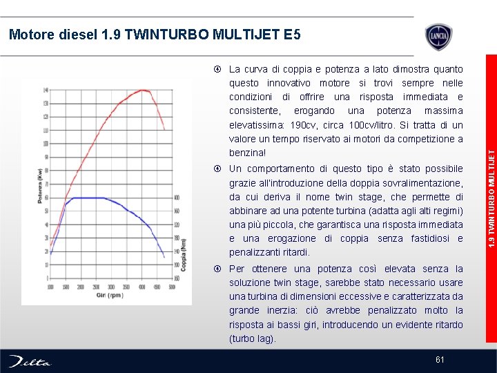  La curva di coppia e potenza a lato dimostra quanto questo innovativo motore