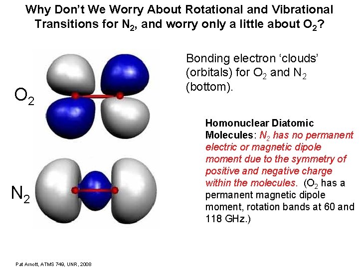 Why Don’t We Worry About Rotational and Vibrational Transitions for N 2, and worry