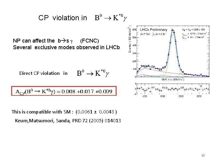 CP violation in NP can affect the b s g (FCNC) Several exclusive modes