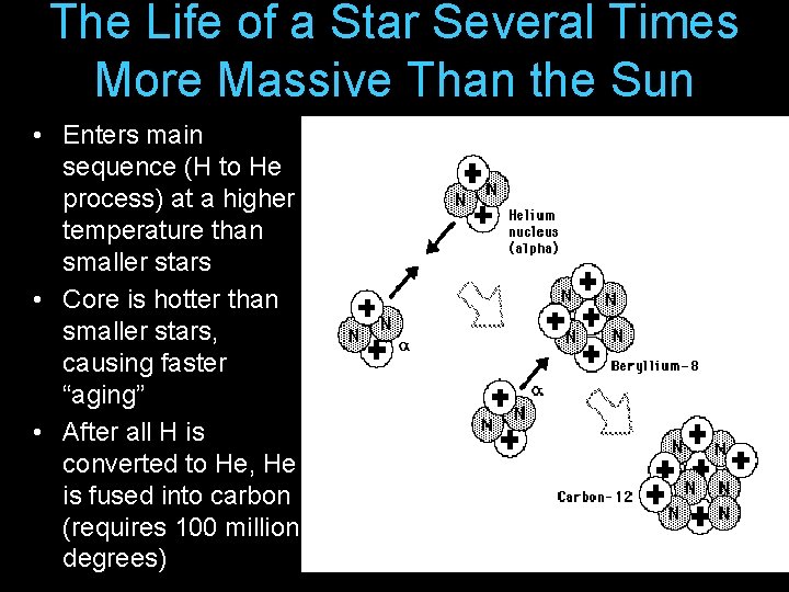 The Life of a Star Several Times More Massive Than the Sun • Enters