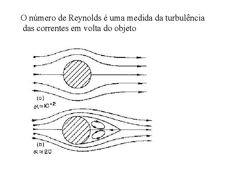 O número de Reynolds é uma medida da turbulência das correntes em volta do