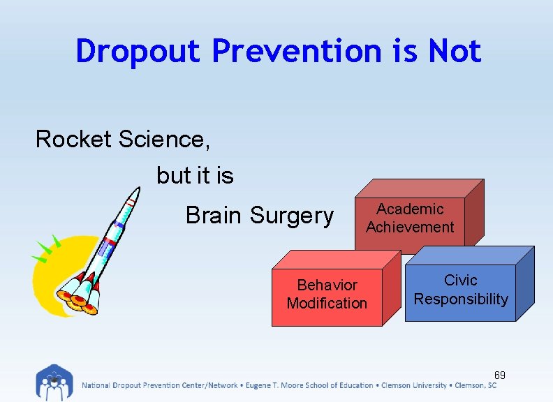 Dropout Prevention is Not Rocket Science, but it is Brain Surgery Academic Achievement Behavior