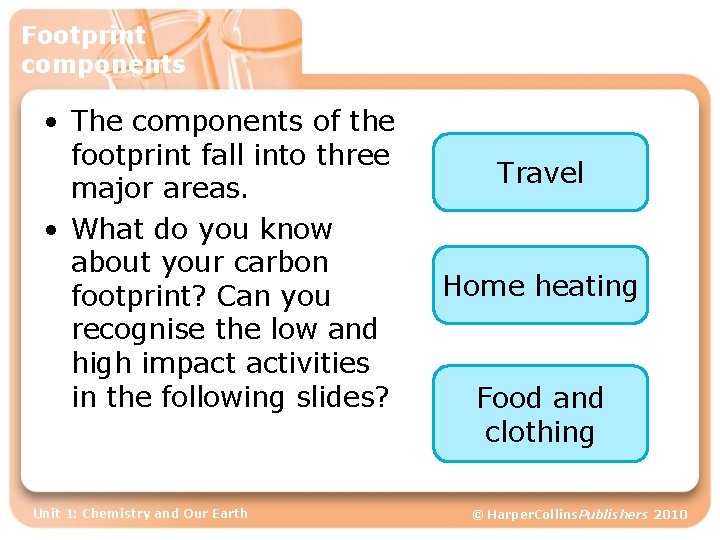 Footprint components • The components of the footprint fall into three major areas. •