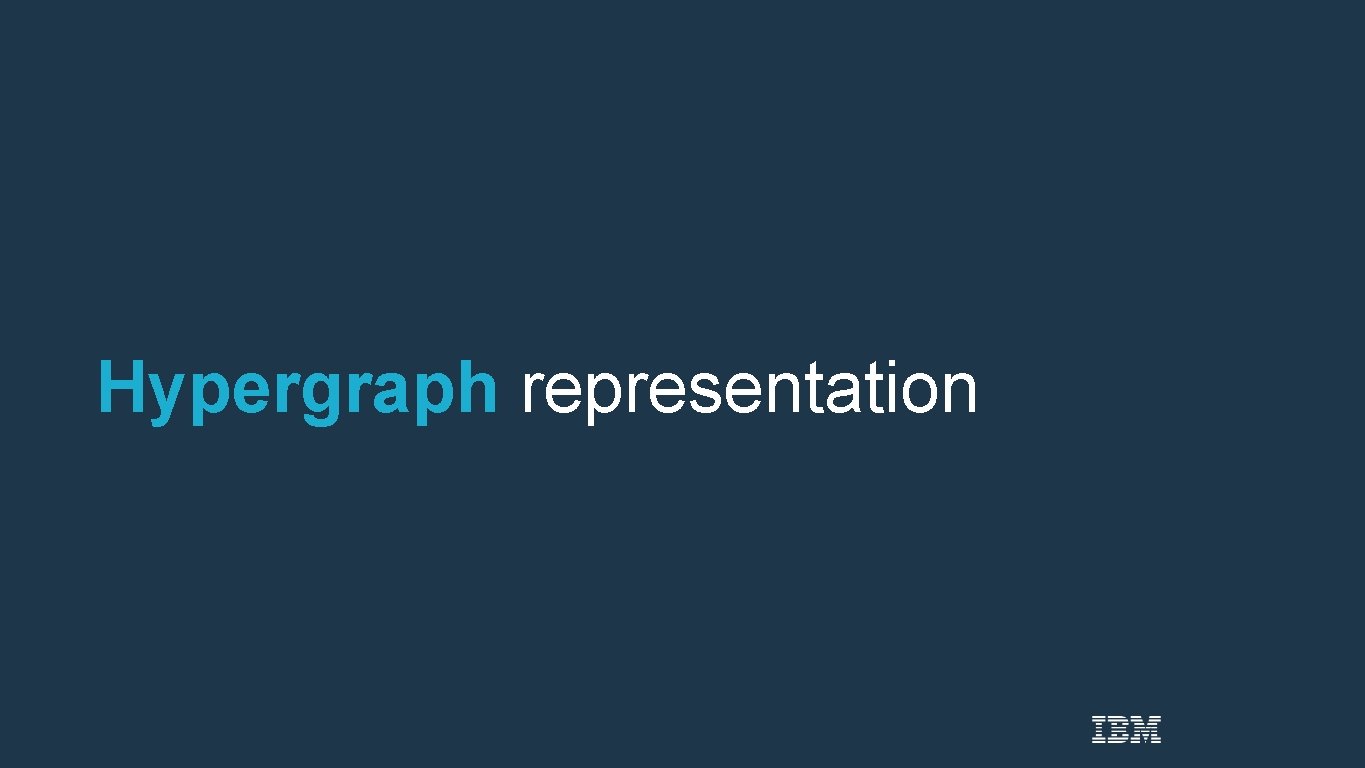 Hypergraph representation 