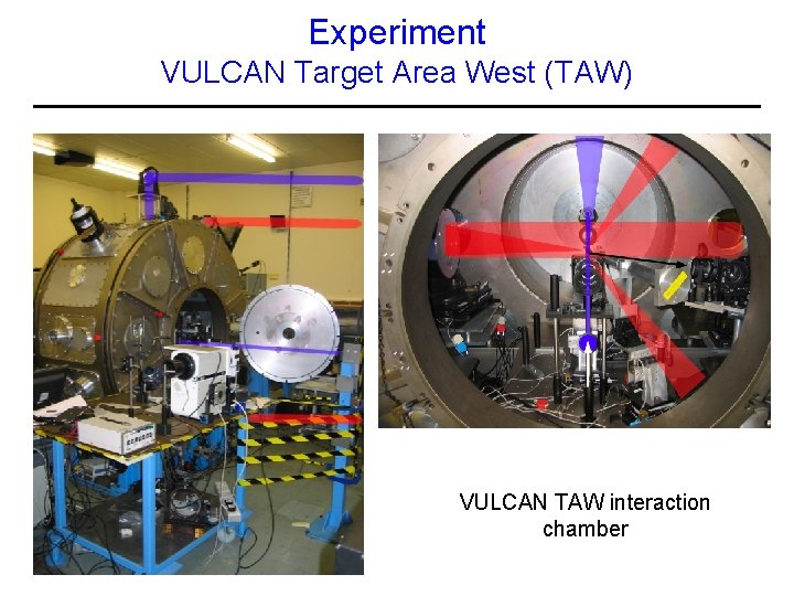 Experiment VULCAN Target Area West (TAW) VULCAN TAW interaction chamber 