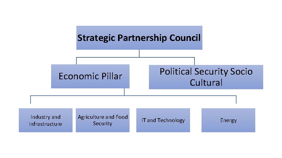 Strategic Partnership Council Economic Pillar Industry and Infrastructure Agriculture and Food Security Political Security