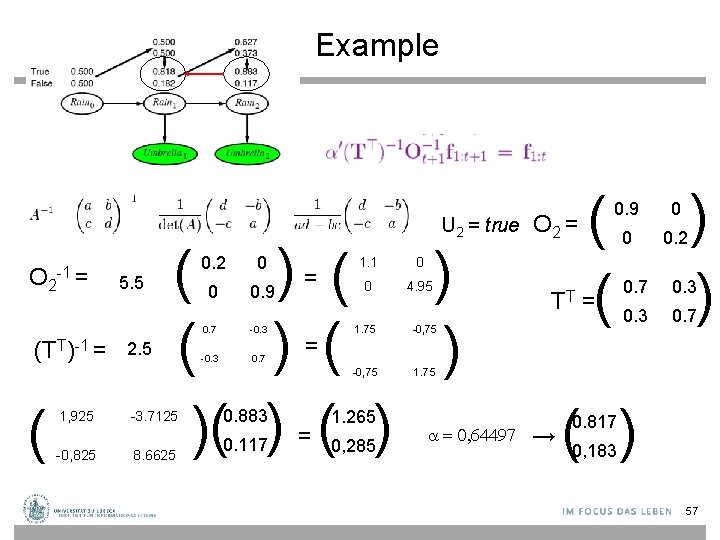 Example U 2 = true O 2 -1 = (TT)-1 = ( 5. 5