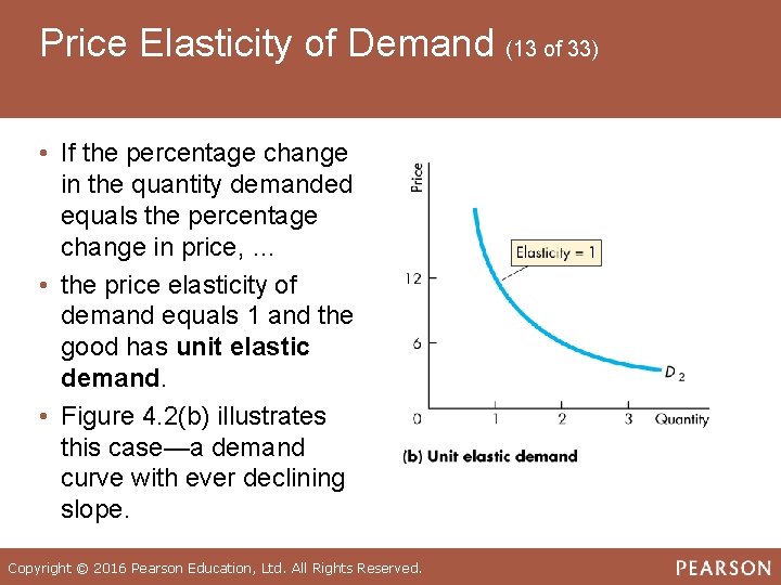 Price Elasticity of Demand (13 of 33) • If the percentage change in the