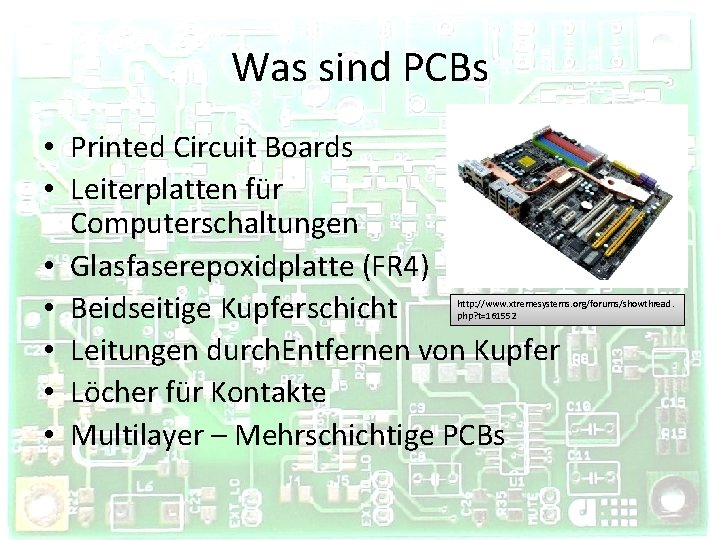 Was sind PCBs • Printed Circuit Boards • Leiterplatten für Computerschaltungen • Glasfaserepoxidplatte (FR