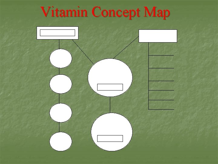 Vitamin Concept Map Food Sources FUNCTIONS Vitamin Other Facts 