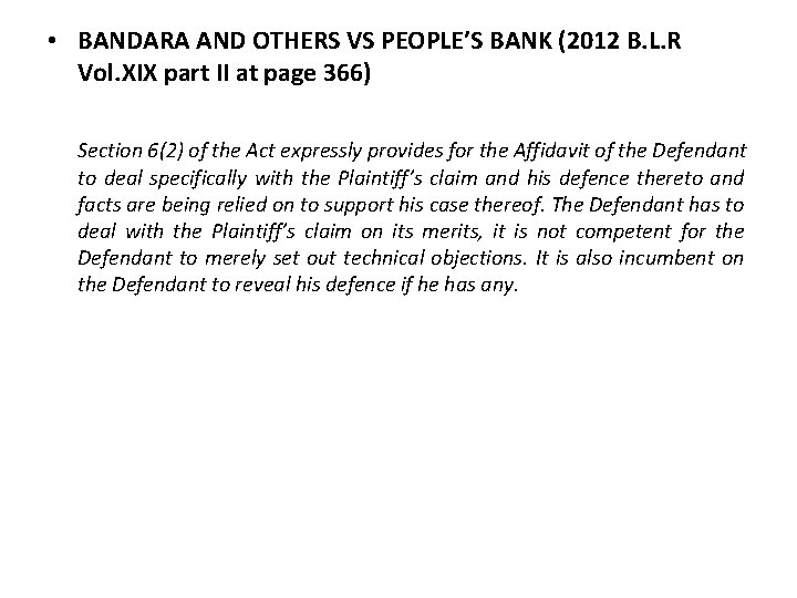  • BANDARA AND OTHERS VS PEOPLE’S BANK (2012 B. L. R Vol. XIX