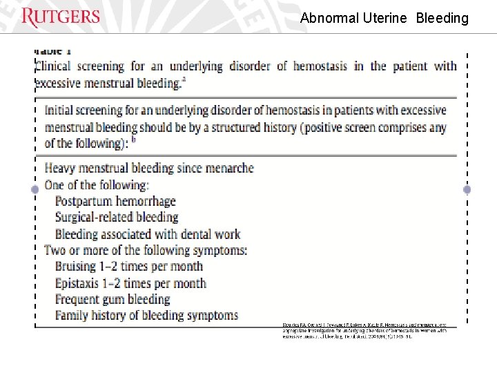 Abnormal Uterine Bleeding 