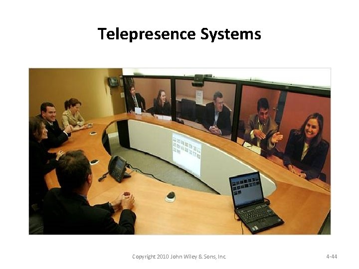 Telepresence Systems Copyright 2010 John Wiley & Sons, Inc. 4 -44 