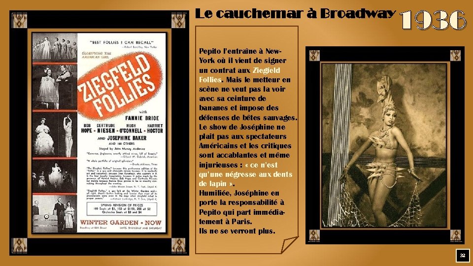 Le cauchemar à Broadway 1936 Pepito l’entraîne à New. York où il vient de