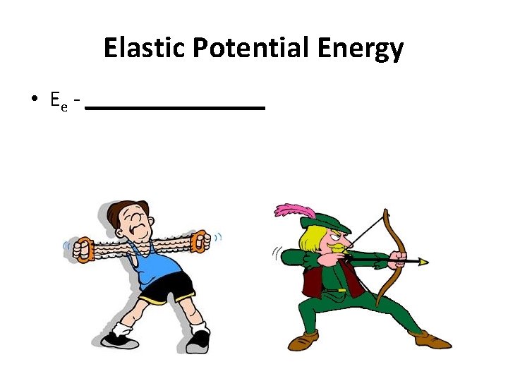 Elastic Potential Energy • Ee - ________ 