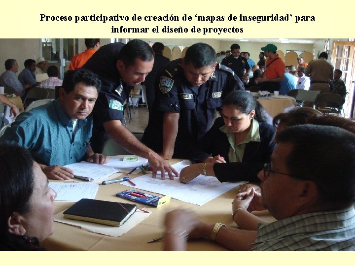 Proceso participativo de creación de ‘mapas de inseguridad’ para informar el diseño de proyectos